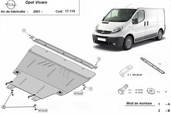 SCUT MOTOR METALIC OPEL VIVARO 2001-2014 SCUT MOTOR METALIC OPEL VIVARO 2001-2014