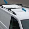 BARE TRANSVERSALE PORTBAGAJ CU CHEIE VOLKSWAGEN CADDY (NEGRU)